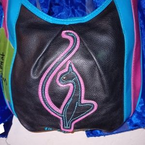 LADIES!!! BABY PHAT #5 PURSE LARGE TURQUOISE, PINK BLACK AND GREEN